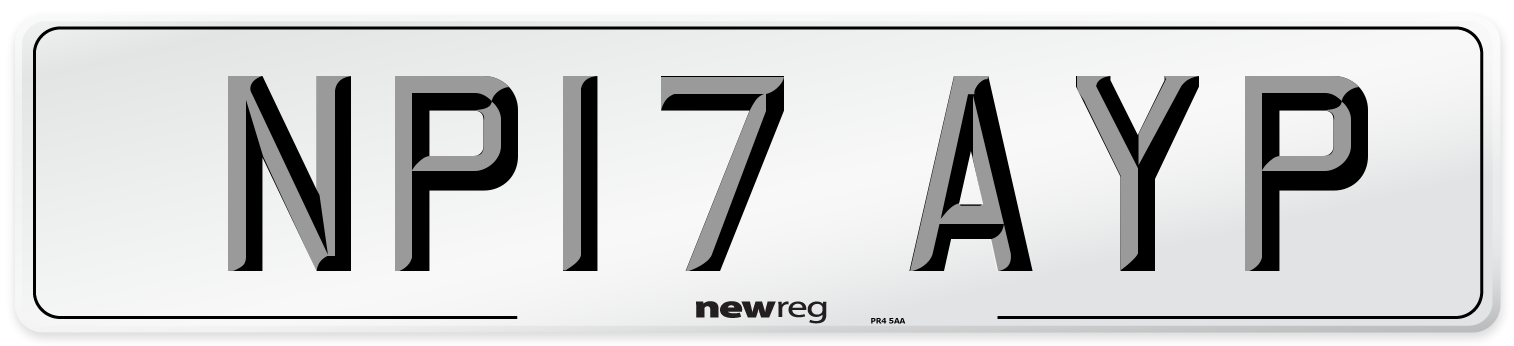 NP17 AYP Number Plate from New Reg